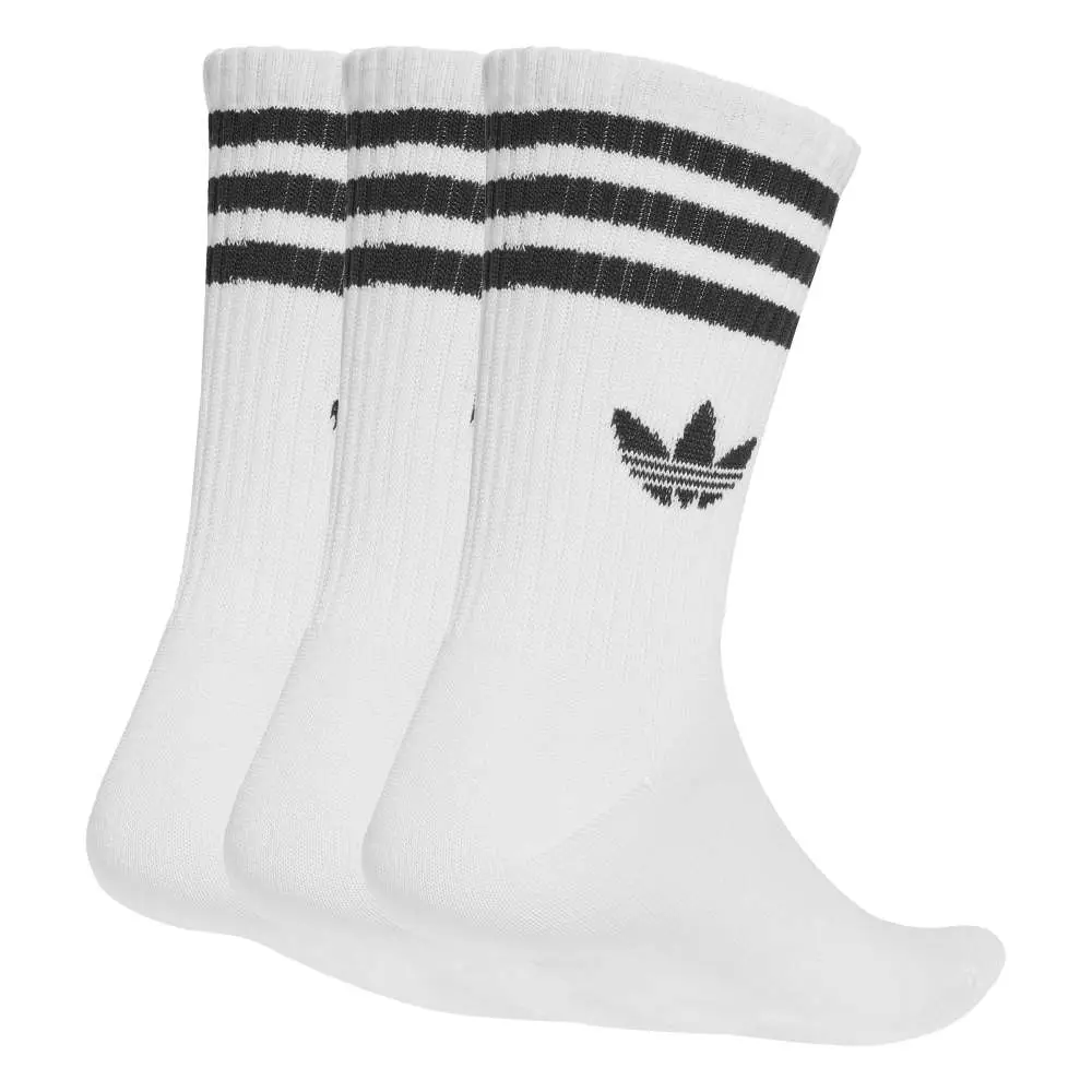 3-Stripes Crew Socks 3 Pairs White - Image 2