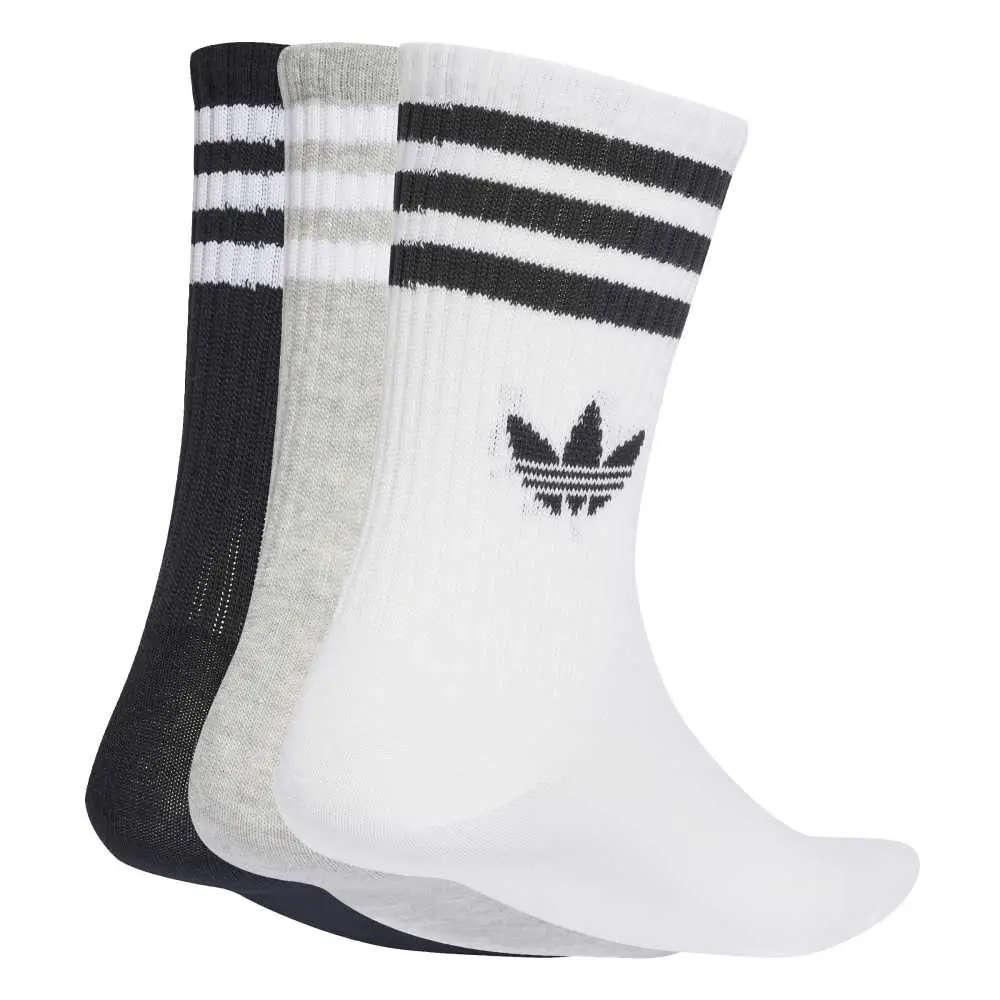 3-Stripes Crew Socks 3 Pairs White - Image 2