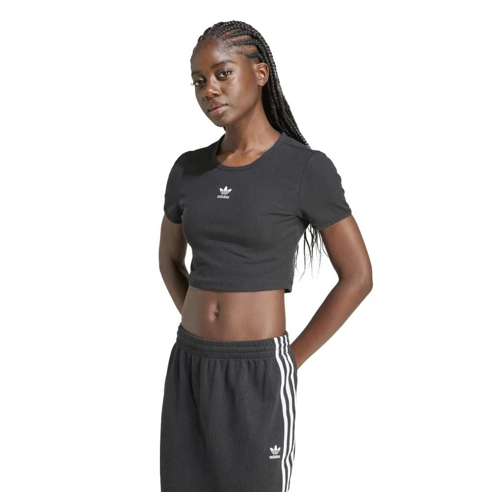 Essentials Ribbed T-Shirt Black - Image 2