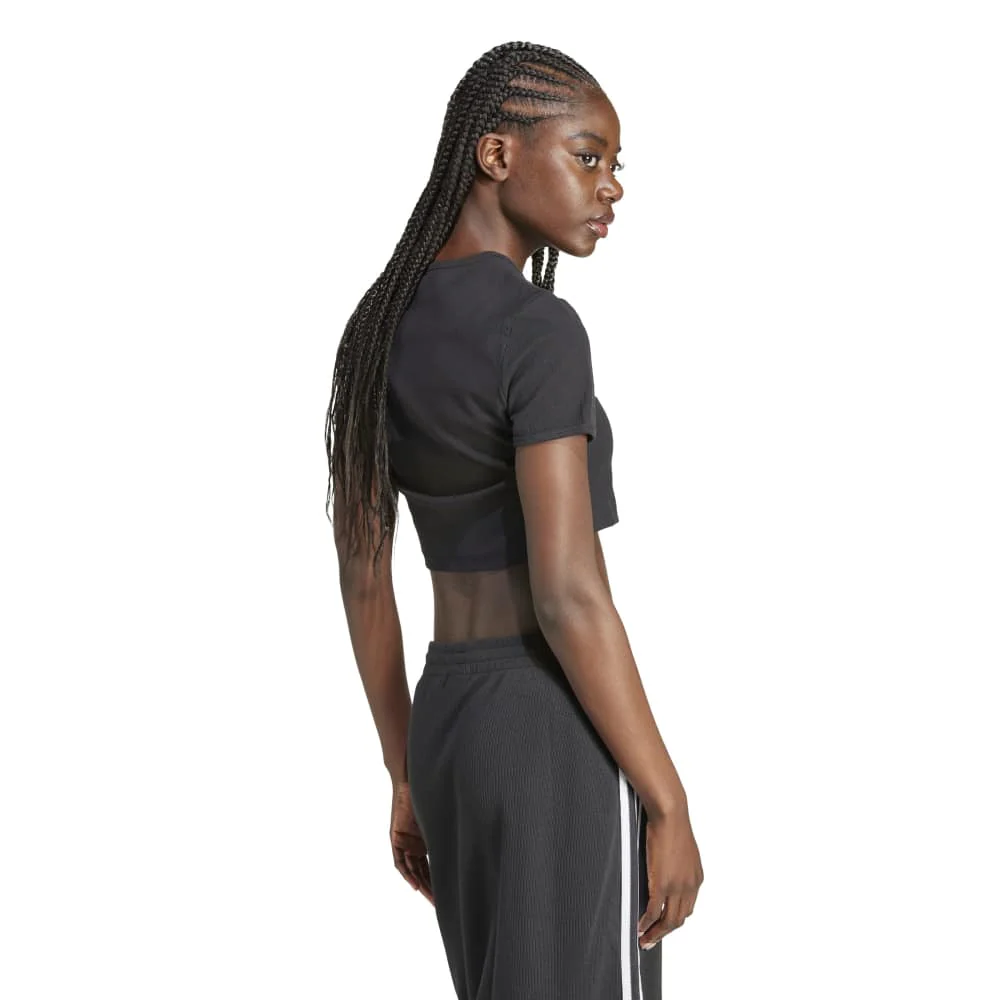 Essentials Ribbed T-Shirt Black - Image 3