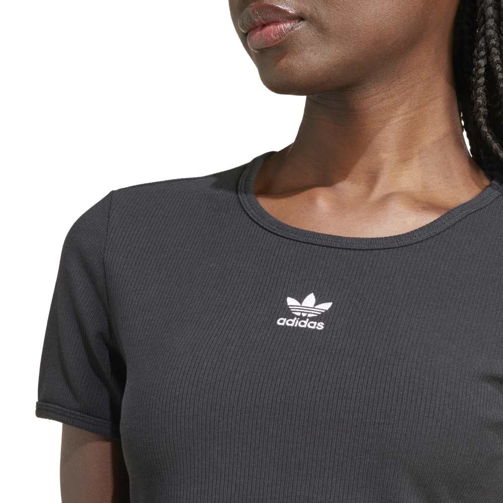 Essentials Ribbed T-Shirt Black - Image 4