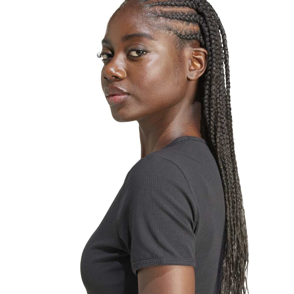 Essentials Ribbed T-Shirt Black - Image 5