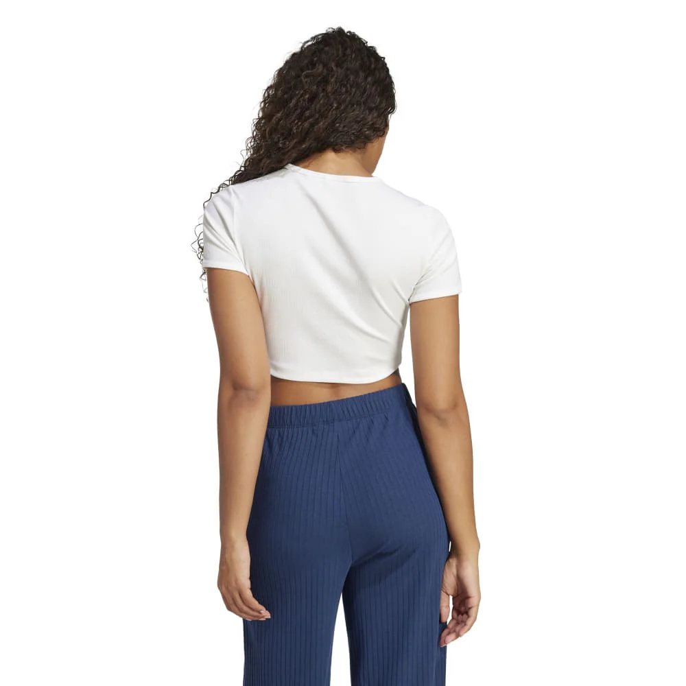 Essentials Ribbed T-Shirt White - Image 3