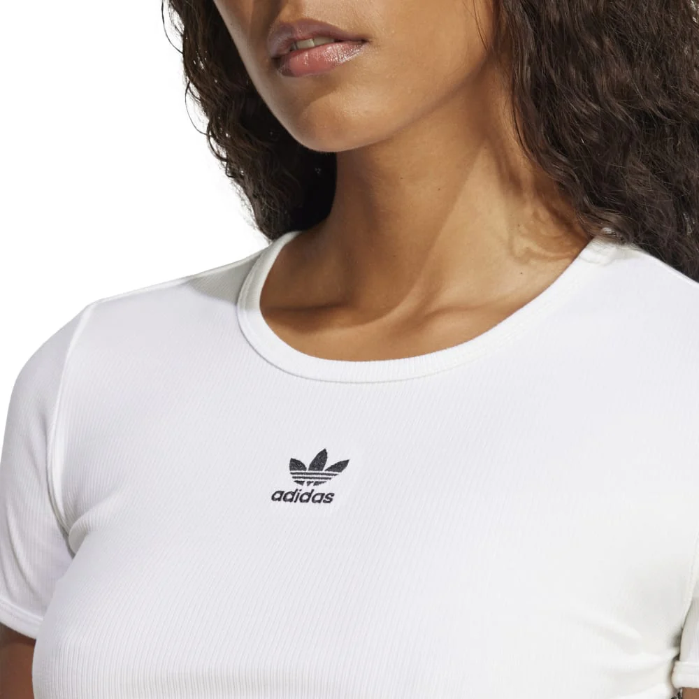 Essentials Ribbed T-Shirt White - Image 4