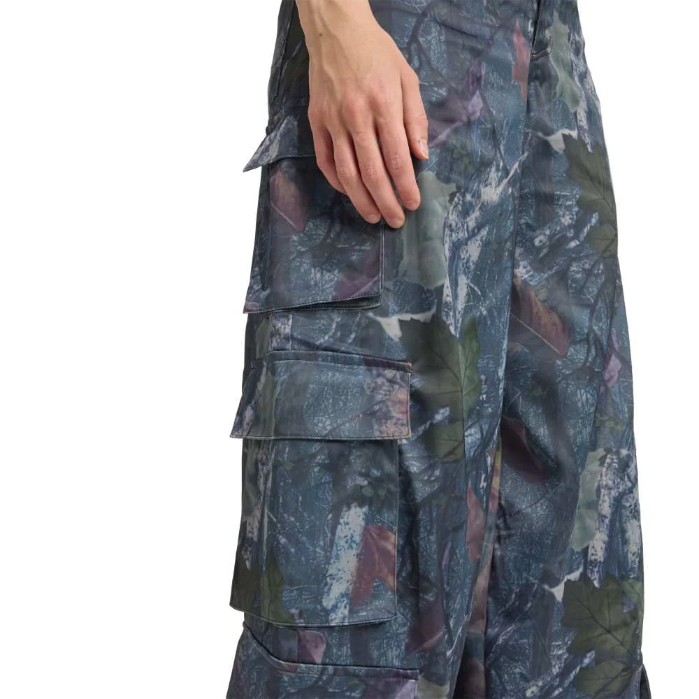 Originals Leaf Camo Print Satin Cargo Pant Black - Image 5
