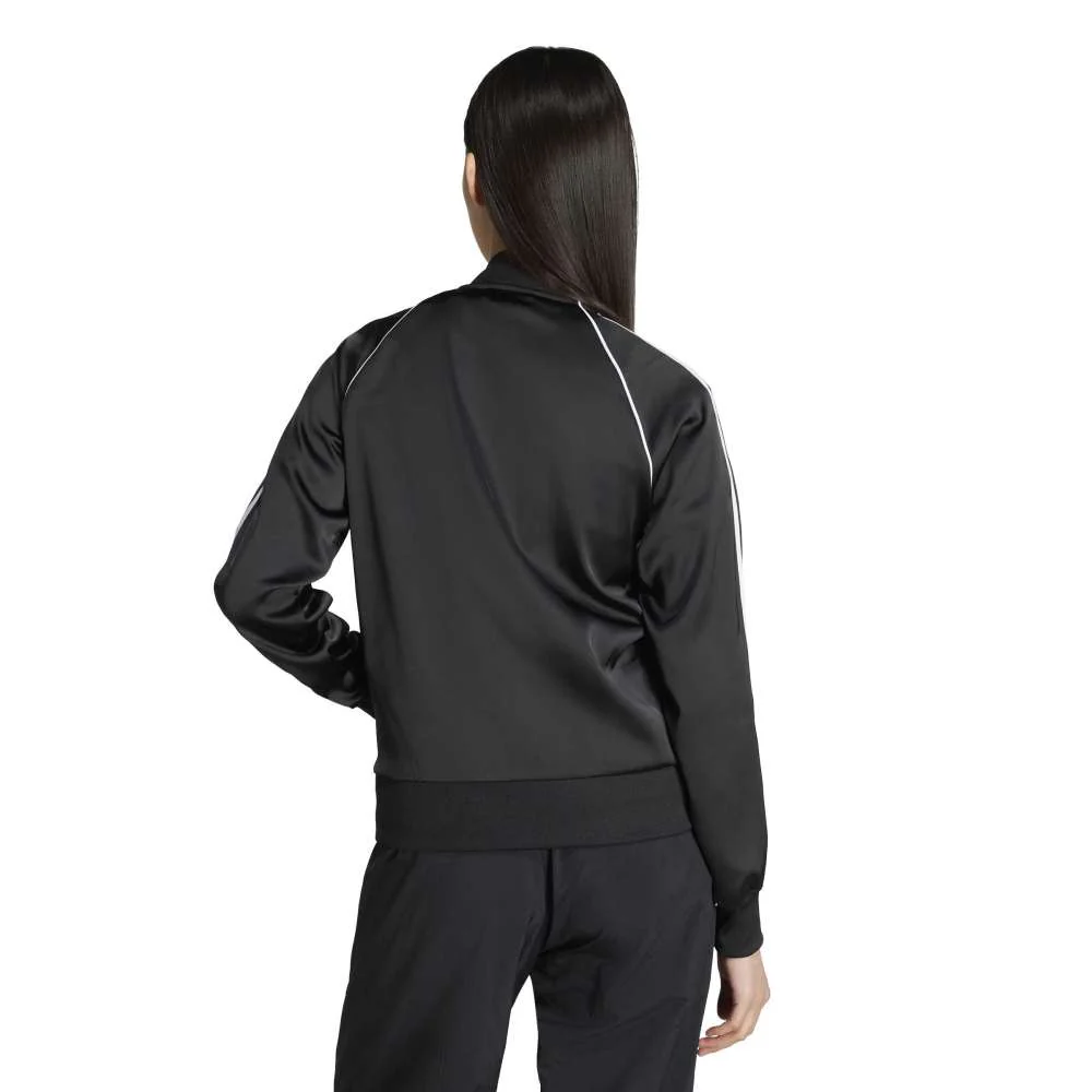 SST Adicolor Satin Track Jacket Black White - Image 3