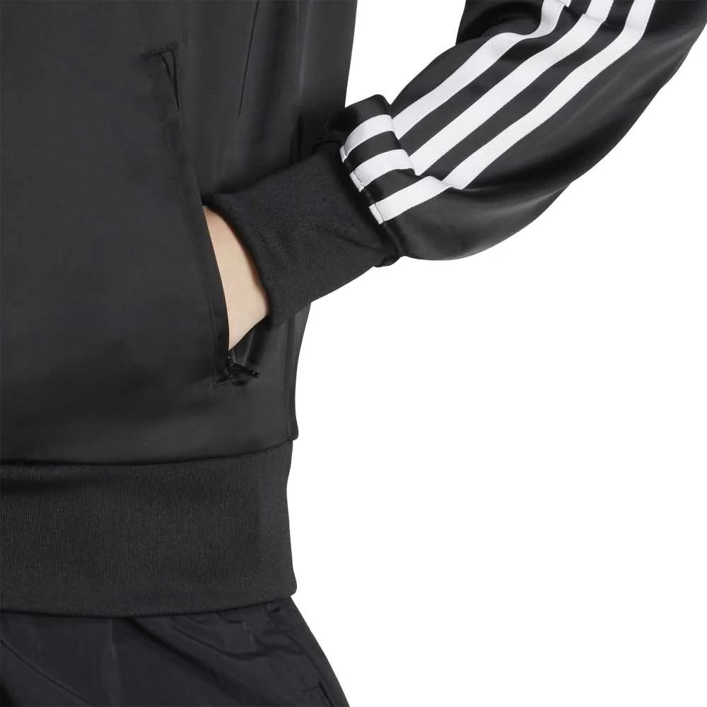 SST Adicolor Satin Track Jacket Black White - Image 4