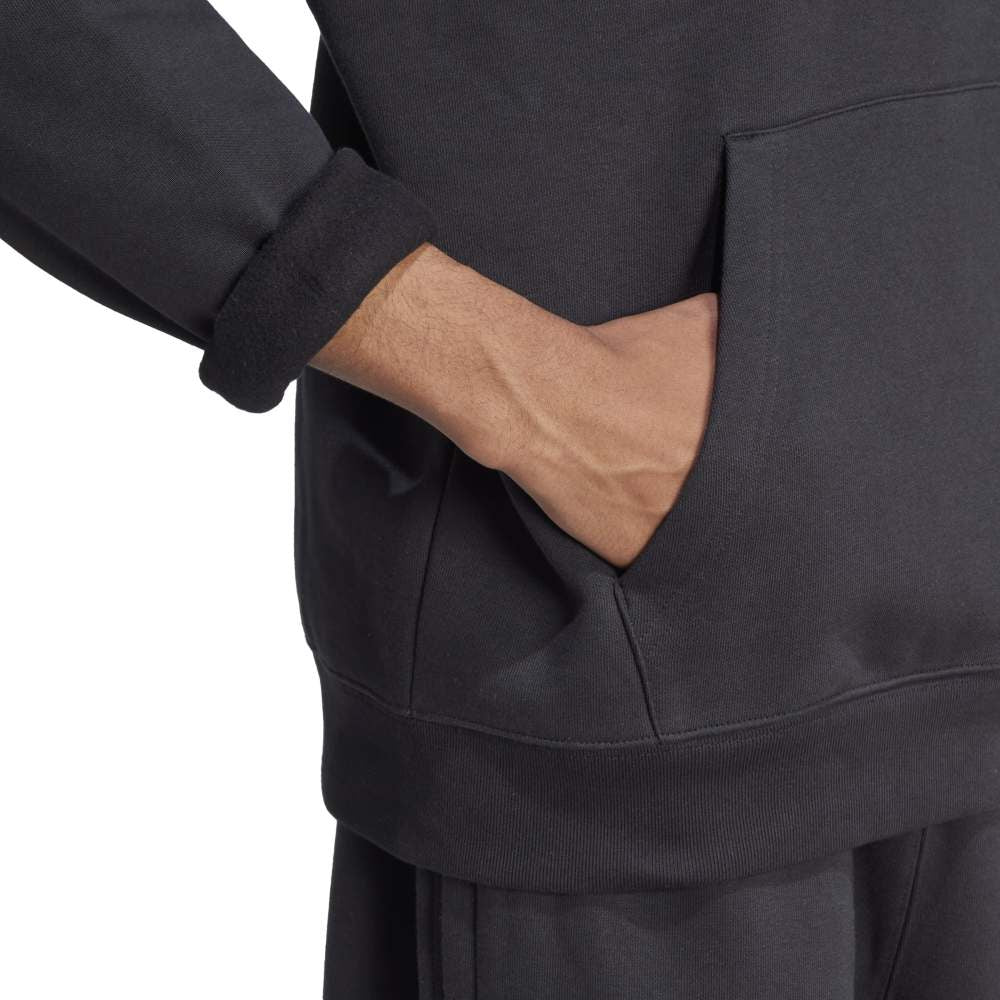 Trefoil Essentials Loose Hoodie Black - Image 4