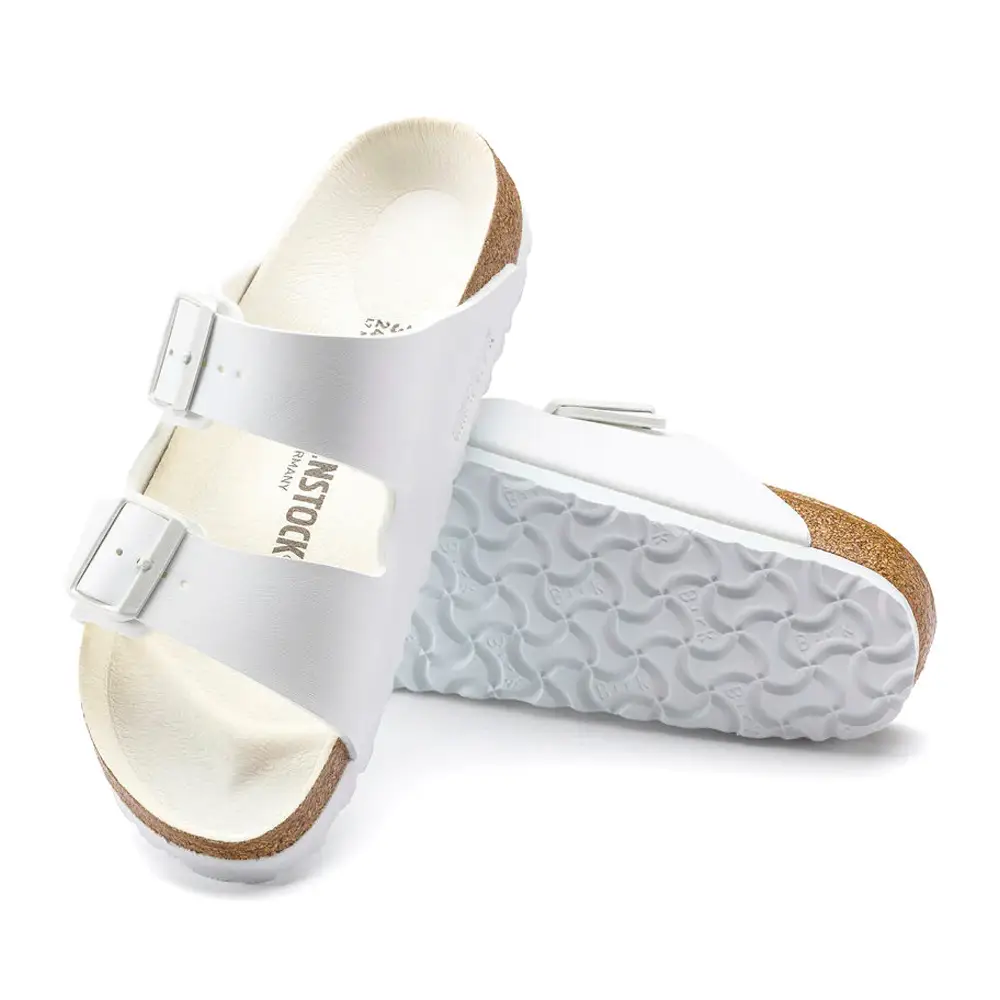 Arizona Triples White Birko Flor Sandals - Image 4