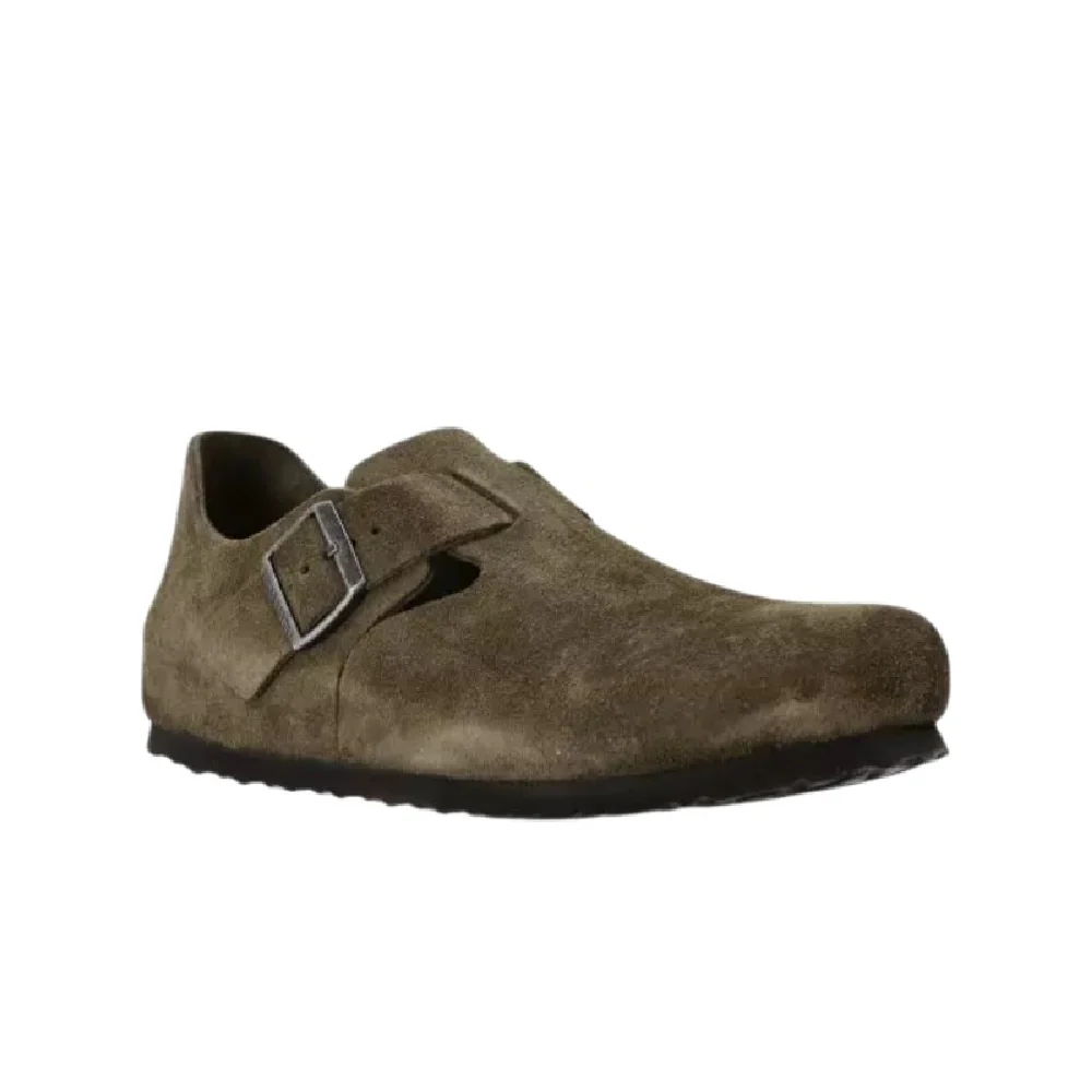 London Suede Thyme Sandals Green - Image 3