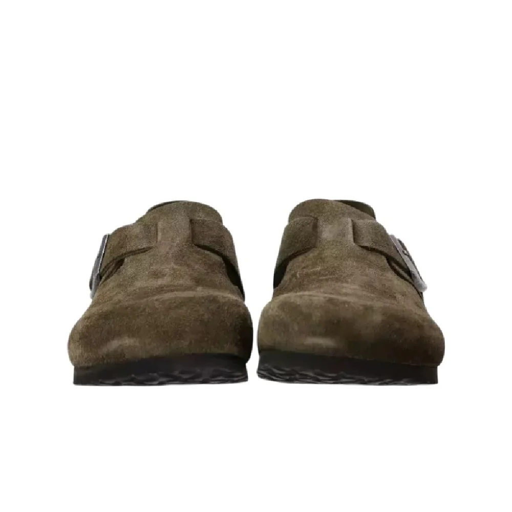 London Suede Thyme Sandals Green - Image 4