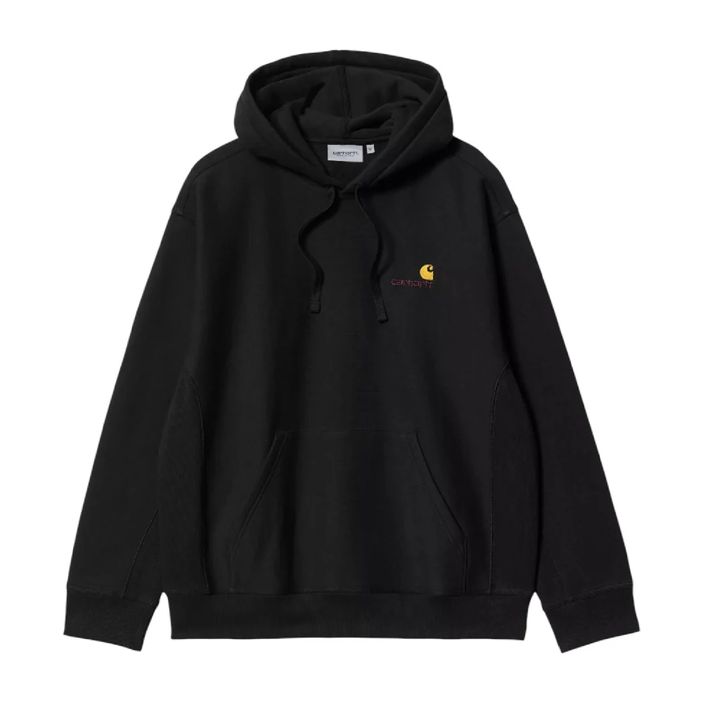 Hooded American Script Sweat Black
