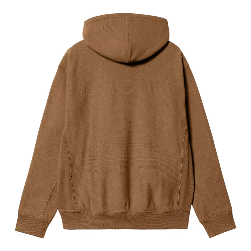 Hooded American Script Sweat Brown - Image 2
