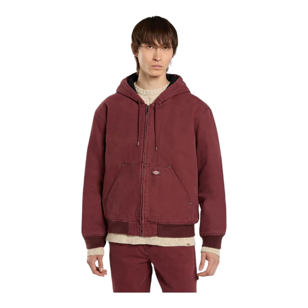 Hilham Hooded Canvas Jacket Bordeaux - Image 3