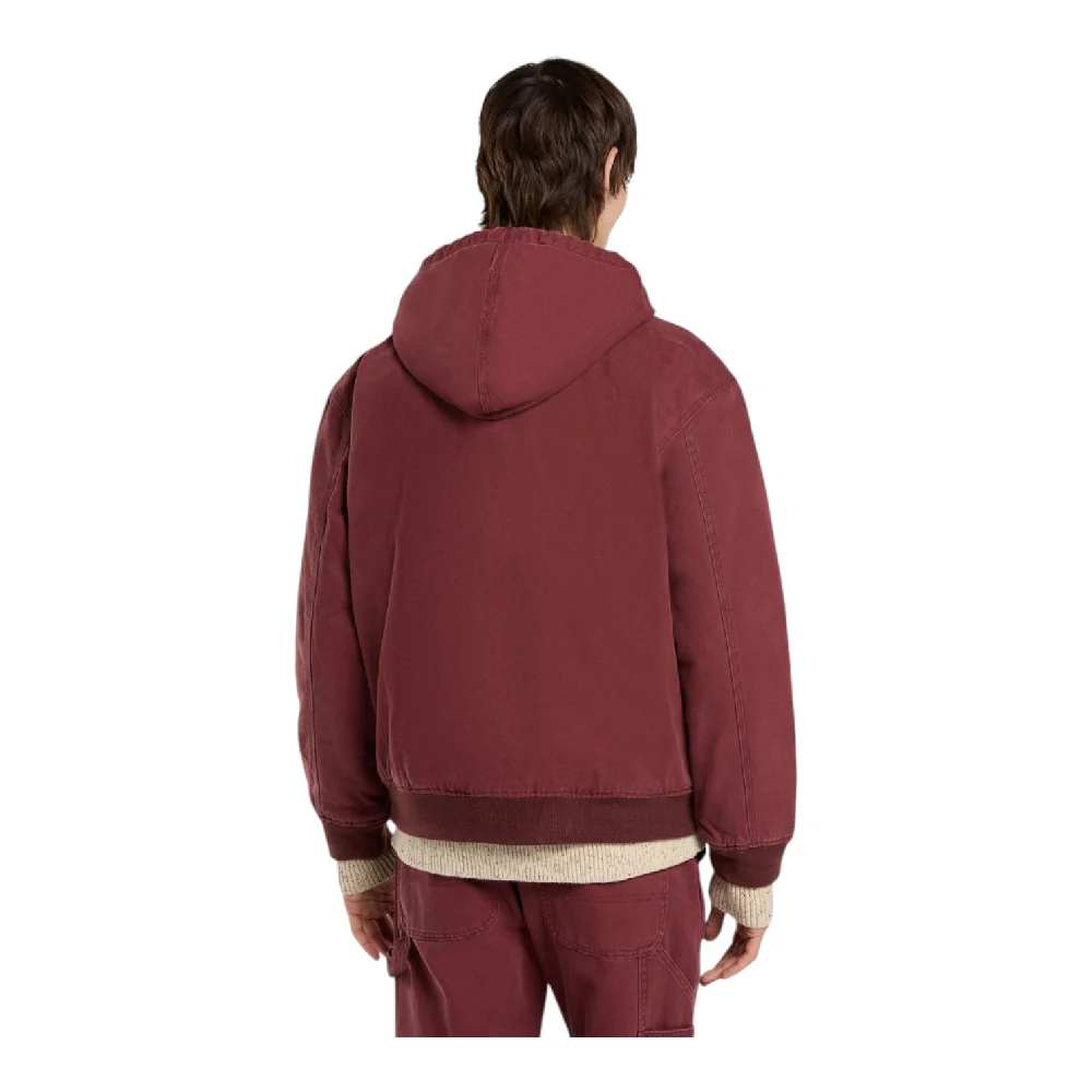 Hilham Hooded Canvas Jacket Bordeaux - Image 4