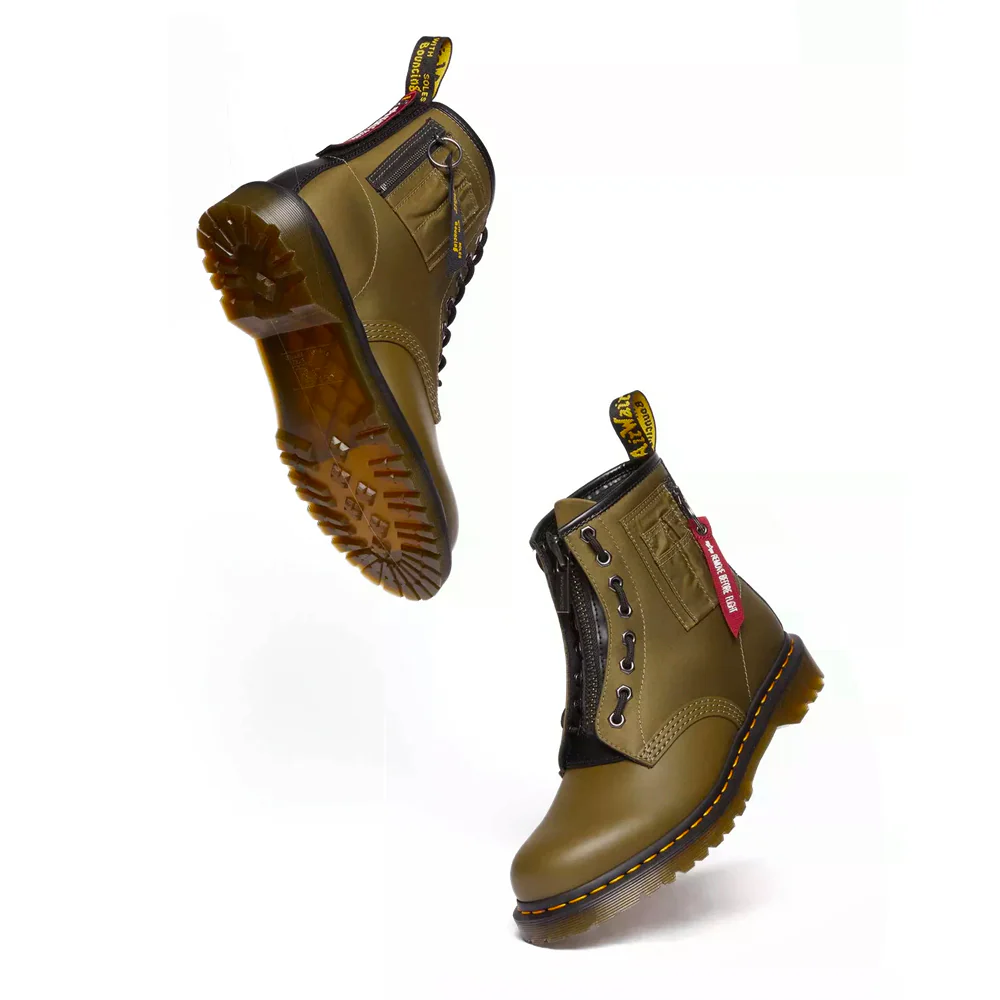 1460 Ben Alpha Dms Olive+Black Bentex Nylon+Smooth Boots - Image 3