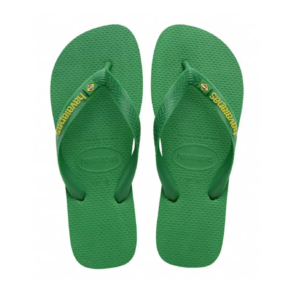 Brasil Logo Neon Flip Flops