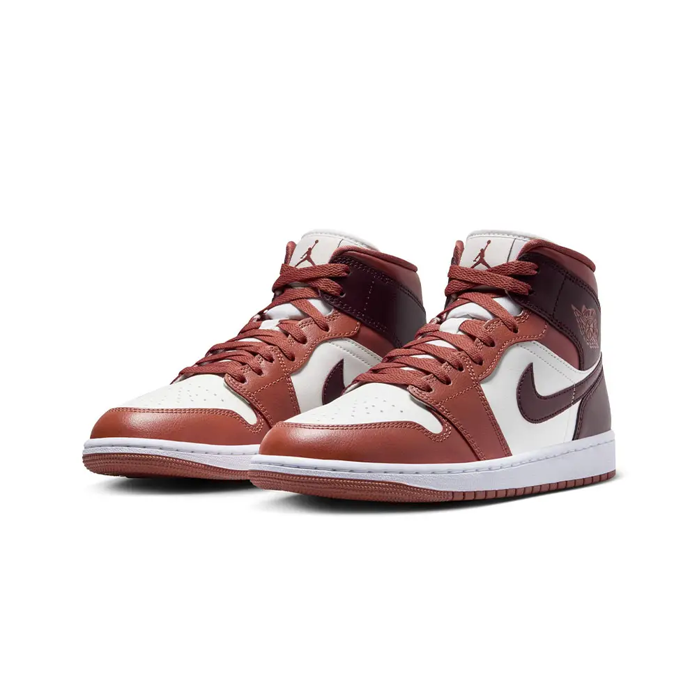 Air Jordan 1 Mid Dusty Peach Night Maroon - Image 2