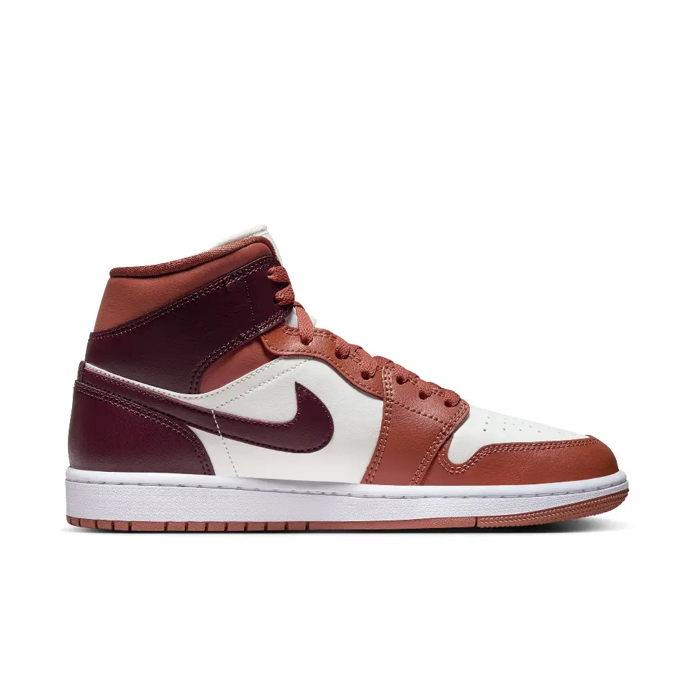 Air Jordan 1 Mid Dusty Peach Night Maroon - Image 3