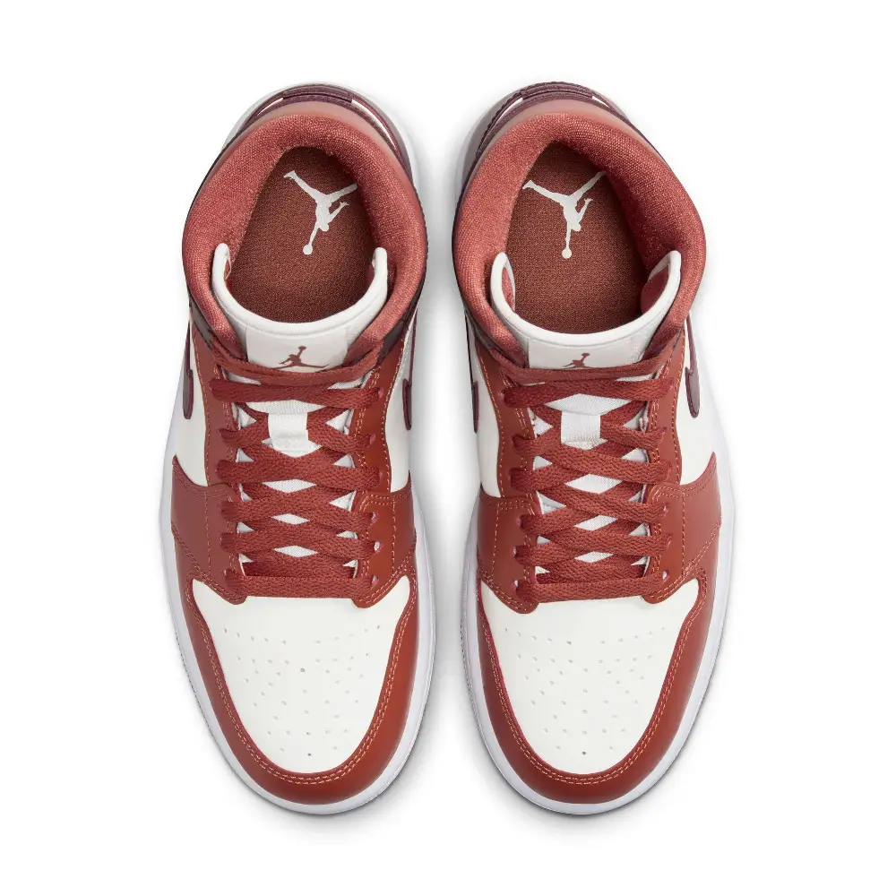 Air Jordan 1 Mid Dusty Peach Night Maroon - Image 4