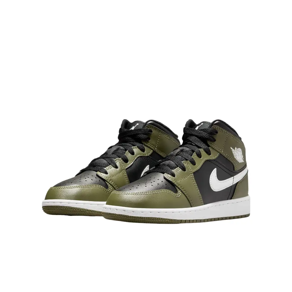 Air Jordan 1 Mid Medium Olive (GS) - Image 2