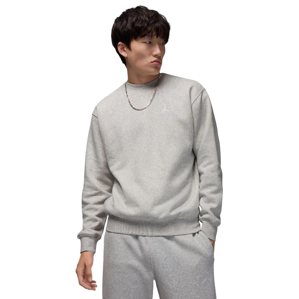 Brooklyn Fleece Crew-Neck Sweatshirt Grey