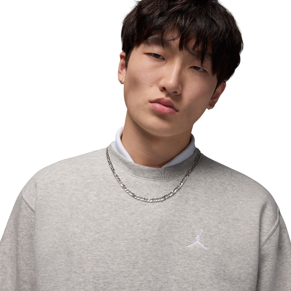 Brooklyn Fleece Crew-Neck Sweatshirt Grey - Image 3