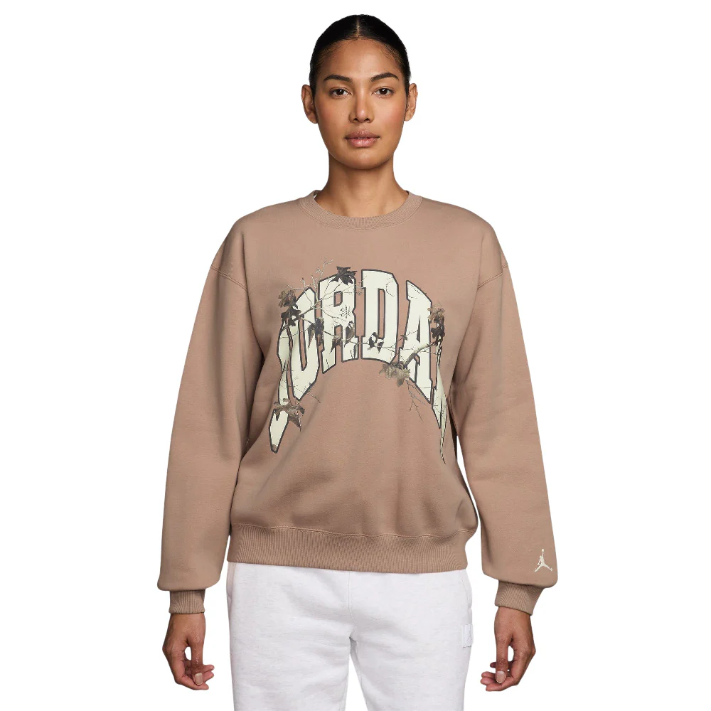 Brooklyn Fleece Graphic Crewneck Sweatshirt Brown