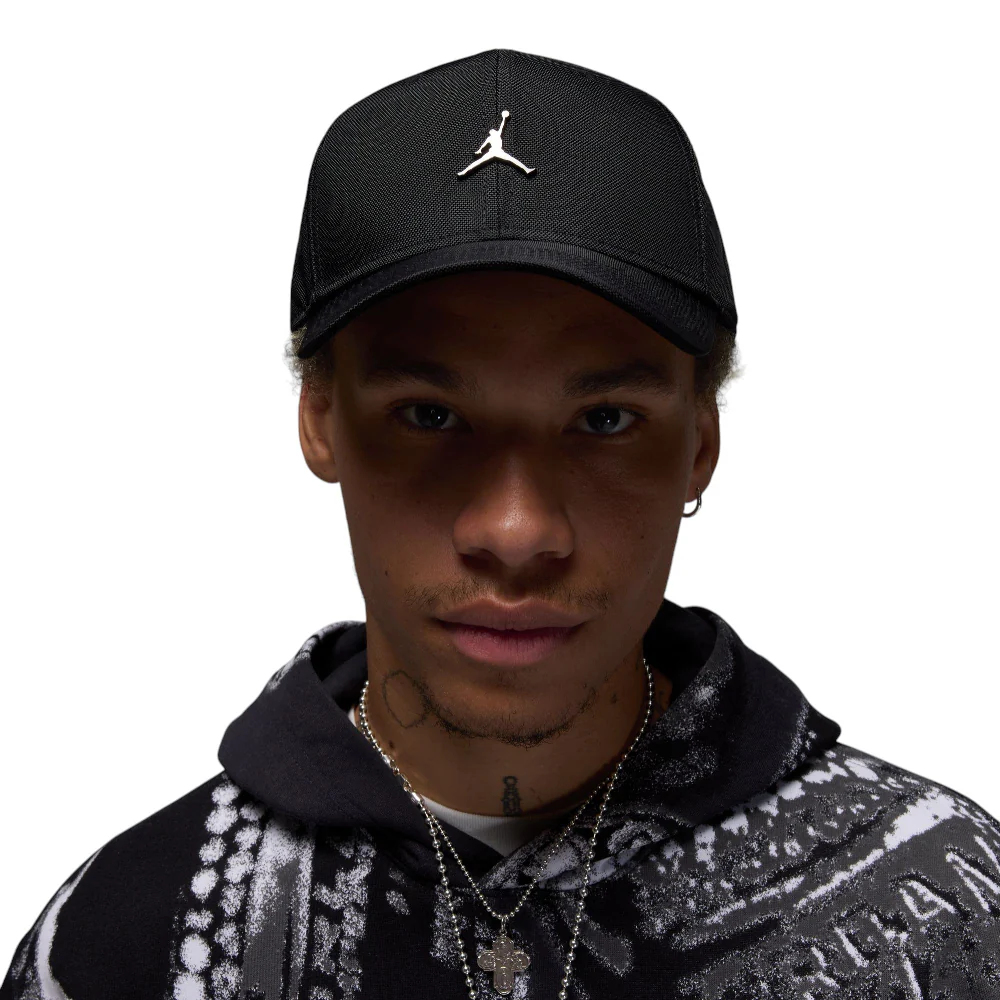 Rise Structured Metal Jumpman Hat Black