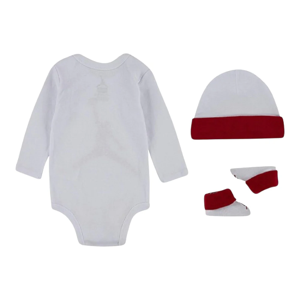 Romper/Hat/Slippers Set - 0-6M White - Image 2