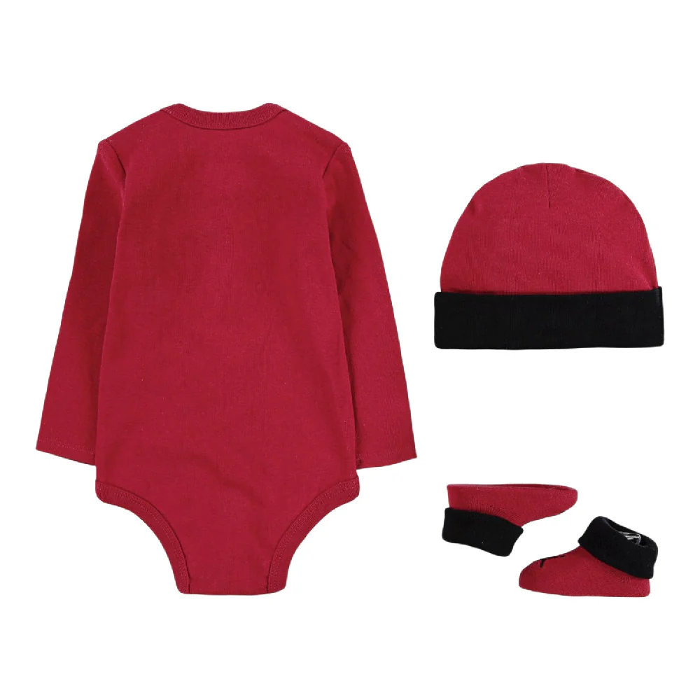 Romper/Hat/Slippers Set - 6-12M Red - Image 2