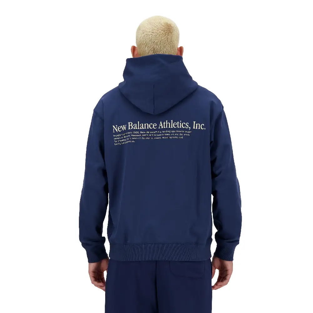 Athletics Embroidered Relaxed Hoodie Navy - Image 2