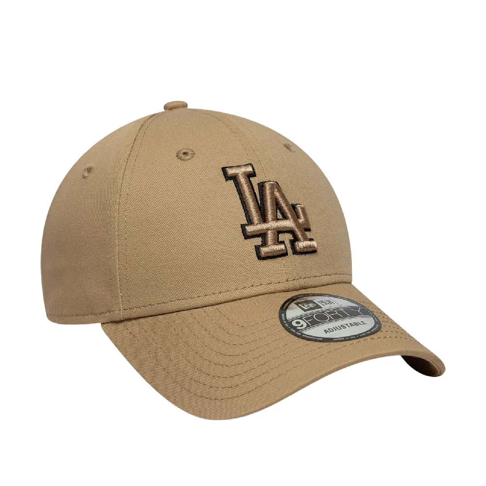 LA Dodgers MLB Team Outline Light Beige 9FORTY Cap - Image 2