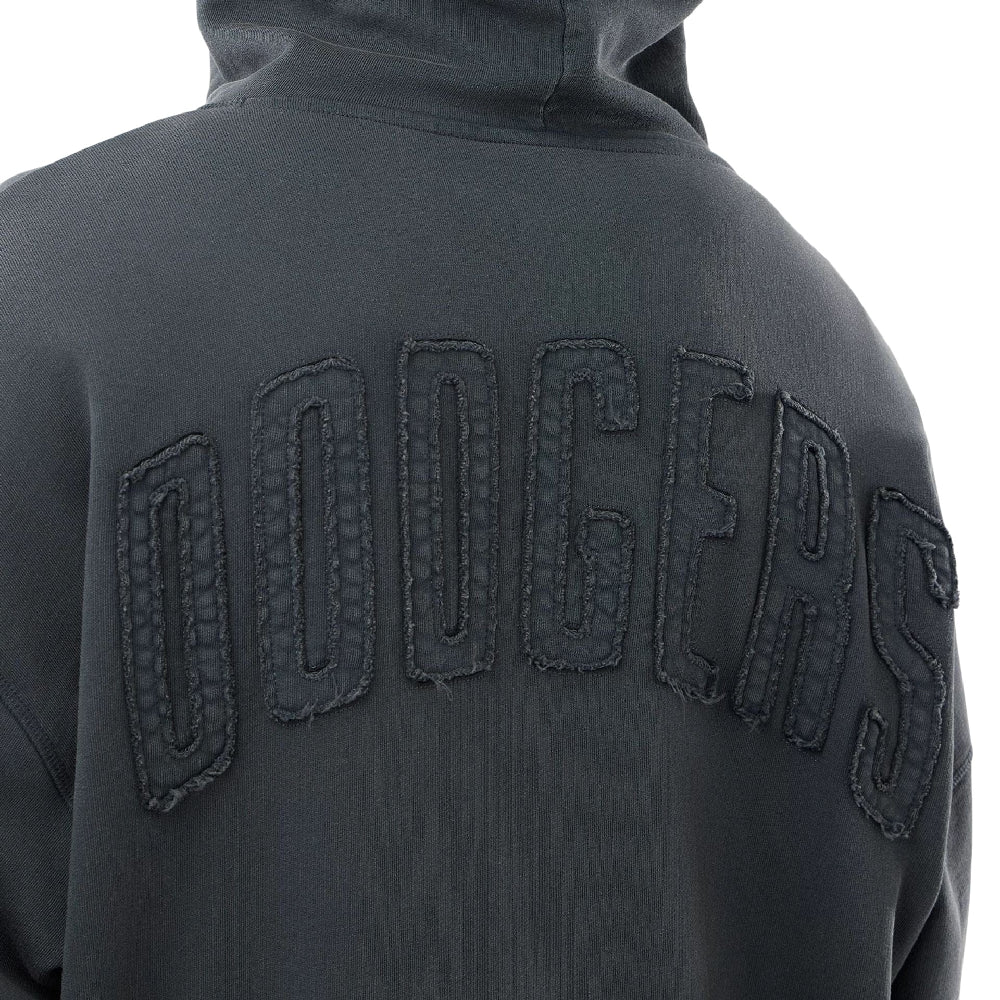 LA Dodgers MLB Washed Dark Grey Full Zip Hoodie - Image 4