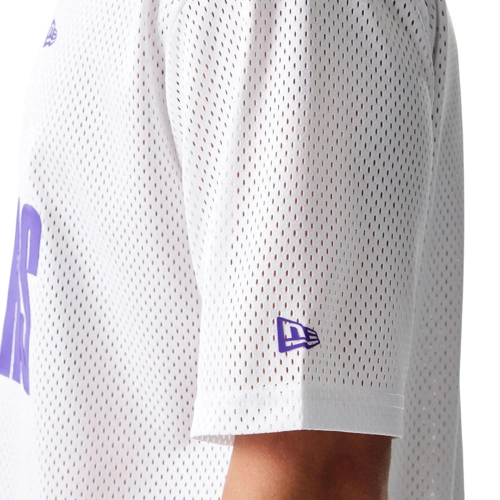 LA Lakers NBA Graphic Mesh White T-Shirt - Image 4