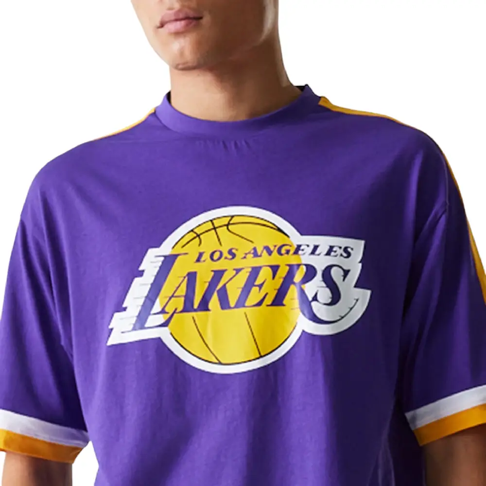 NBA Panel LA Lakers Oversized T-Shirt Purple - Image 3