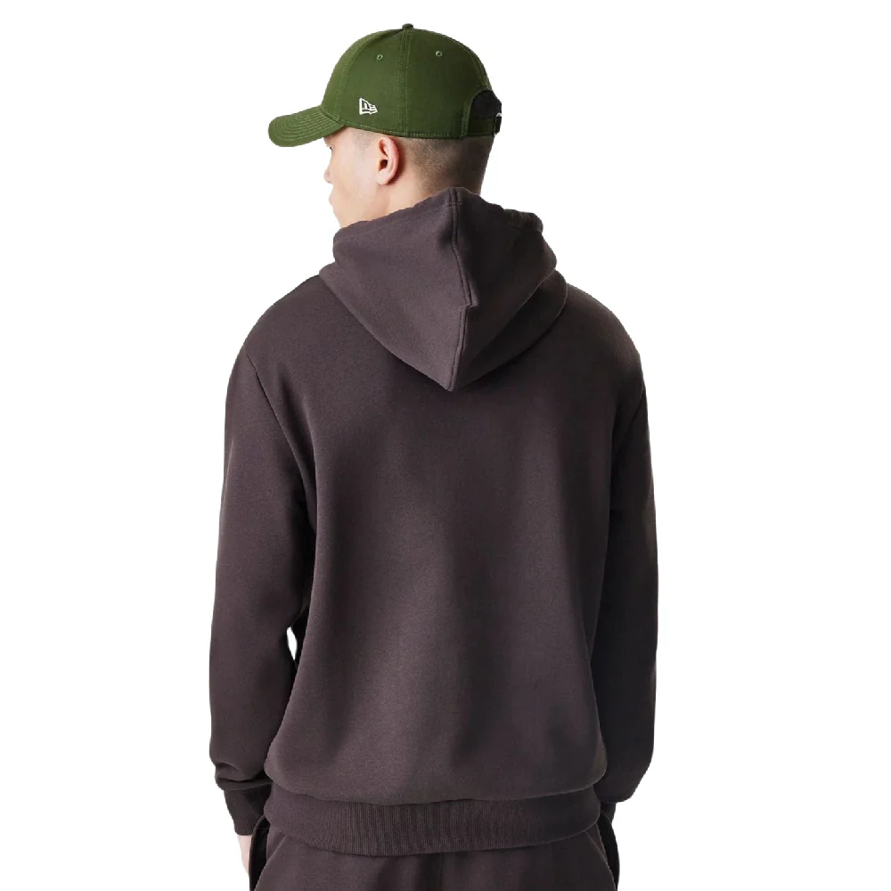 New York Yankees MLB Midi League Essential Dark Brown Oversized Pullover Hoodie - Image 2