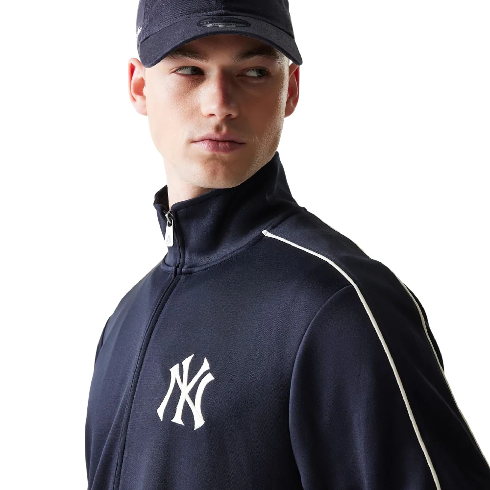 New York Yankees MLB Piping Navy Track Jacket - Image 3