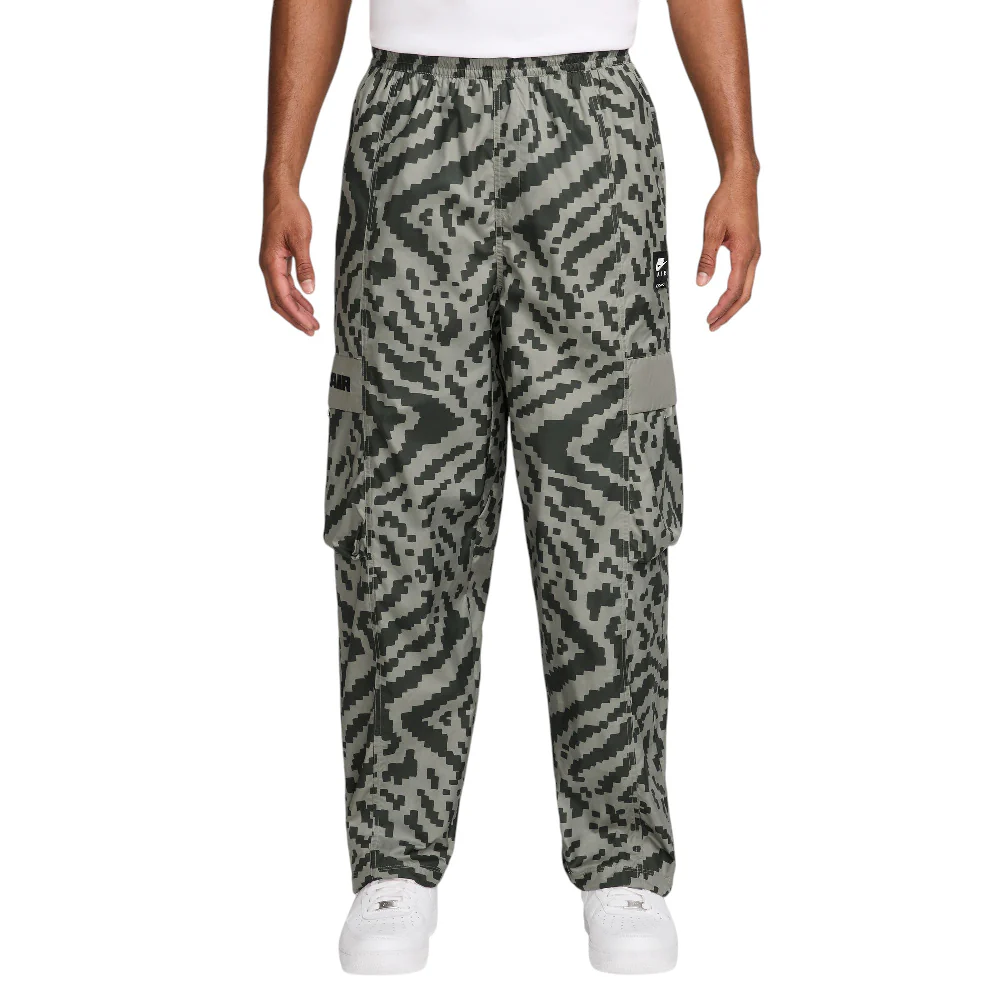 Air Woven Cargo All-over Print Pant Brown Black
