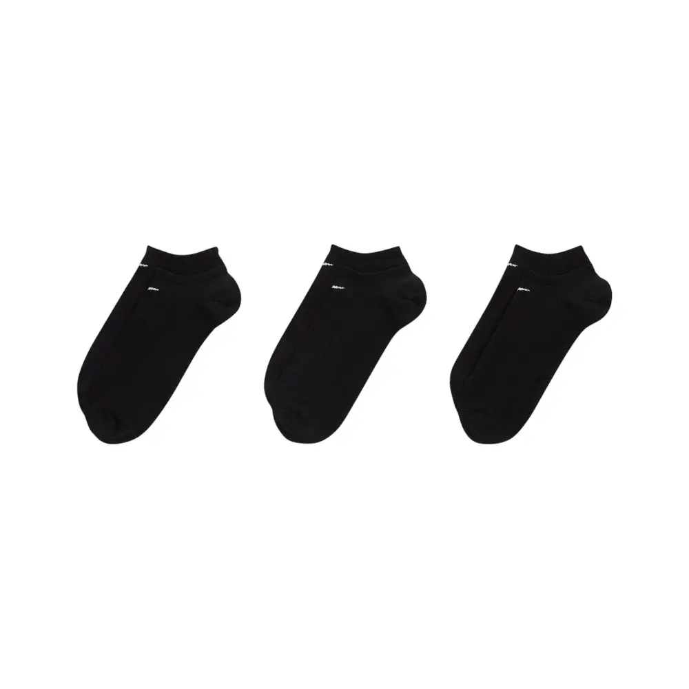 Lightweight No Show Socks 3 Pairs Black - Image 2