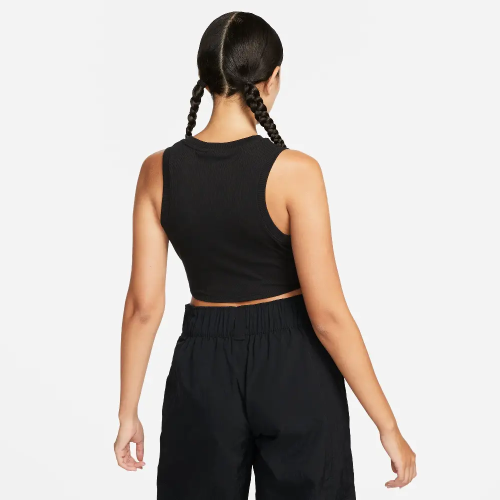 Sportswear Essential Rib Crop Tank Top Black - Image 5