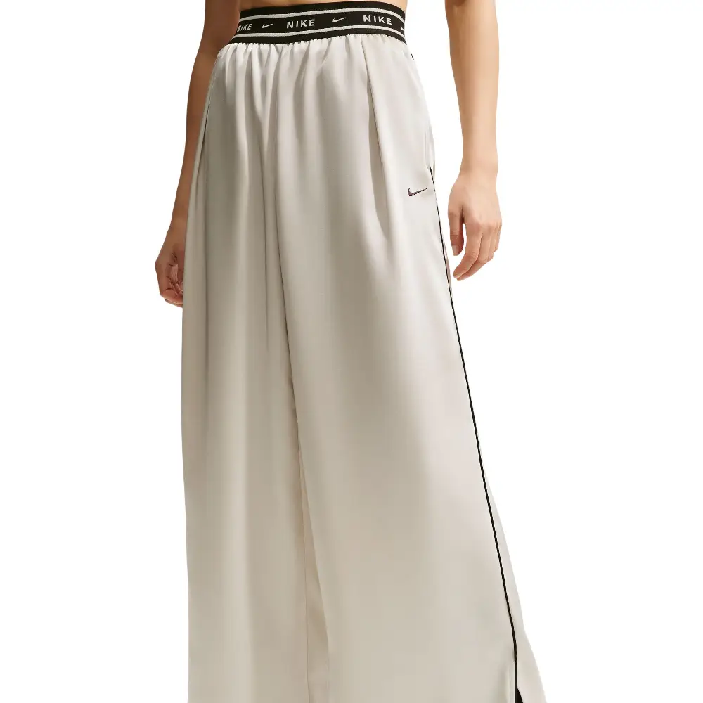 Sportswear Loose Mid-Rise Satin Pants White - Image 3