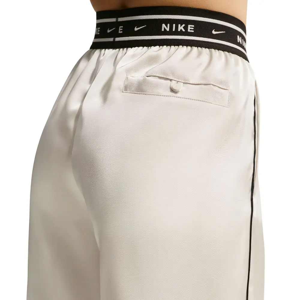 Sportswear Loose Mid-Rise Satin Pants White - Image 4