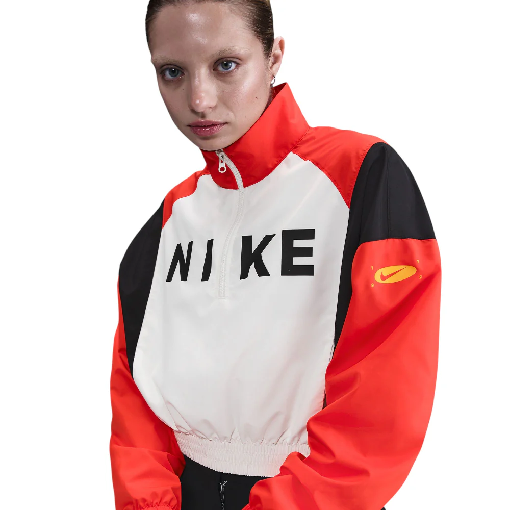 Sportswear Woven Lightweight 1/4-Zip Jacket White - Image 3