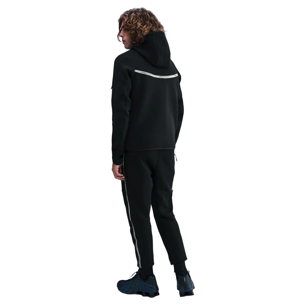 Tech Full-Zip Fleece Windrunner Jacket with Reflective Accents Black - Image 2
