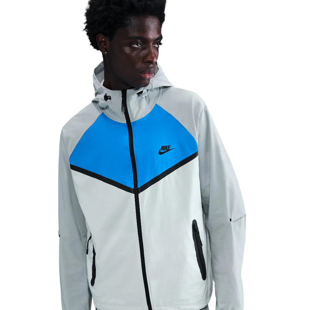 Tech Woven Full-Zip Windrunner Jacket Grey - Image 3