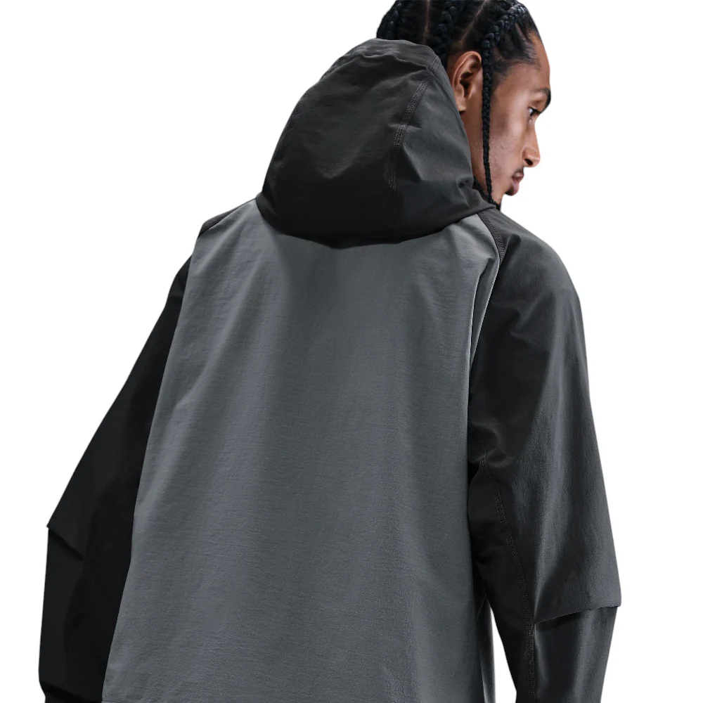 Tech Woven Full-Zip Windrunner Jacket Grey - Image 4