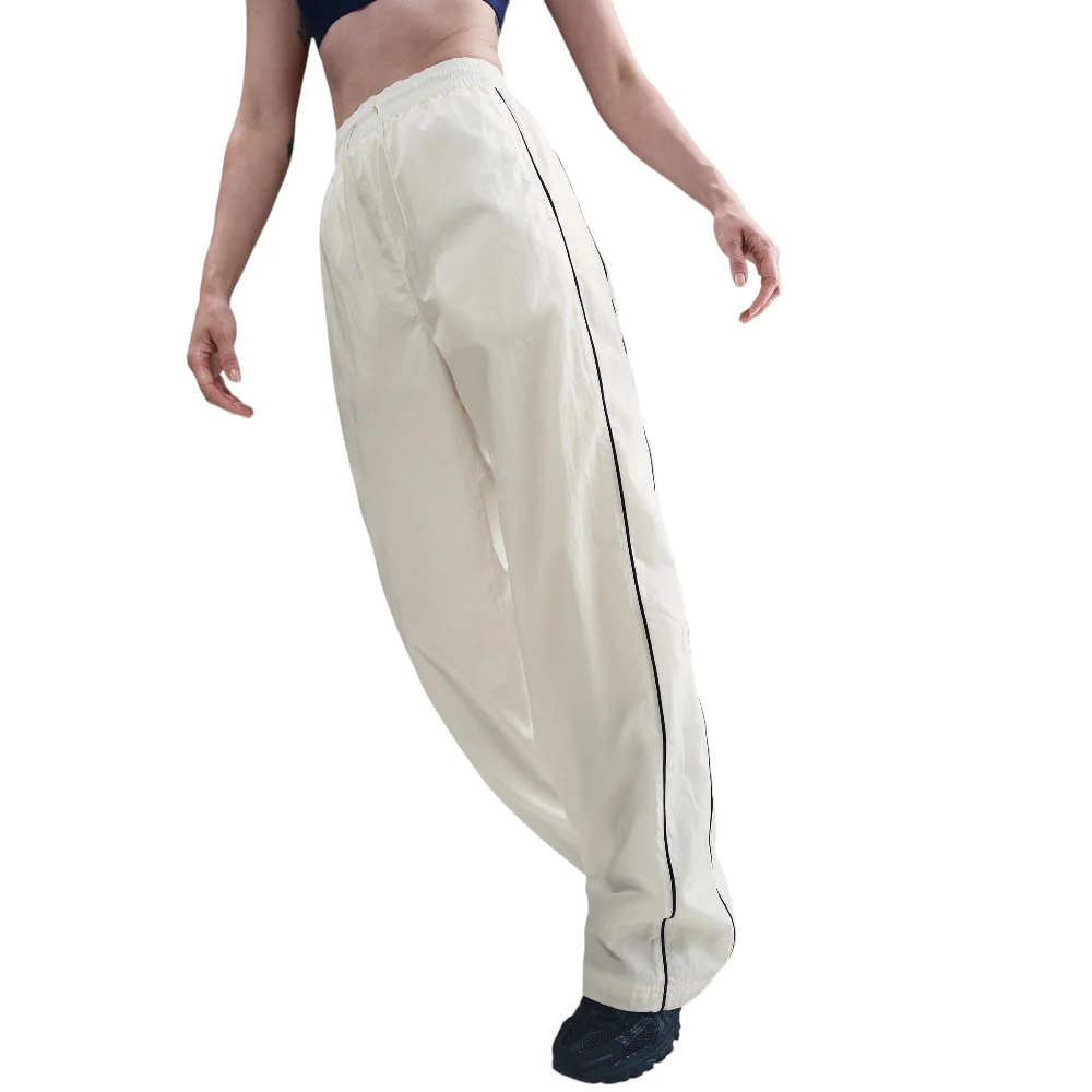 Windrunner High-Waisted Woven Open-Hem Pant White - Image 3