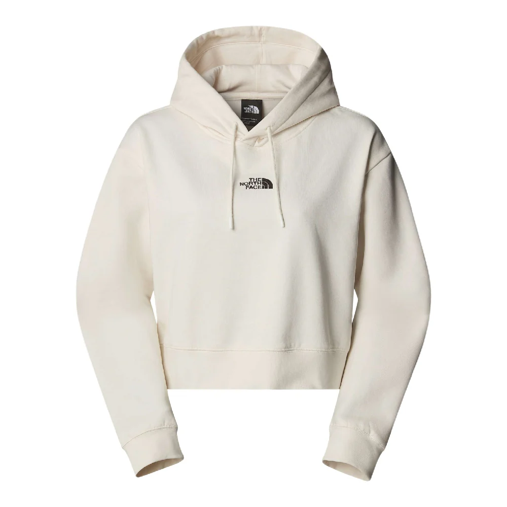Essential Crop Hoodie White