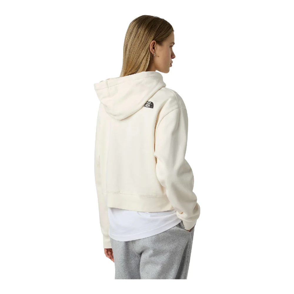Essential Crop Hoodie White - Image 4